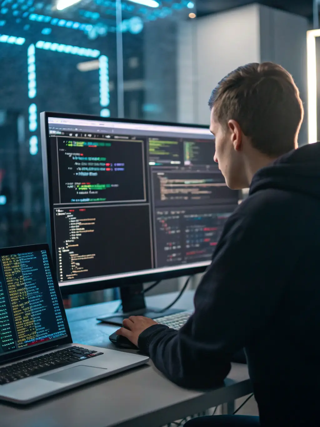 An AI specialist presenting a machine learning model to a business team, showcasing its predictive capabilities and potential applications.